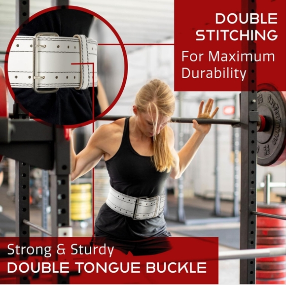 Dark Iron Fitness Weight Lifting Belt for Men & Women - 100% Leather Gym Belts f - Picture 4 of 16